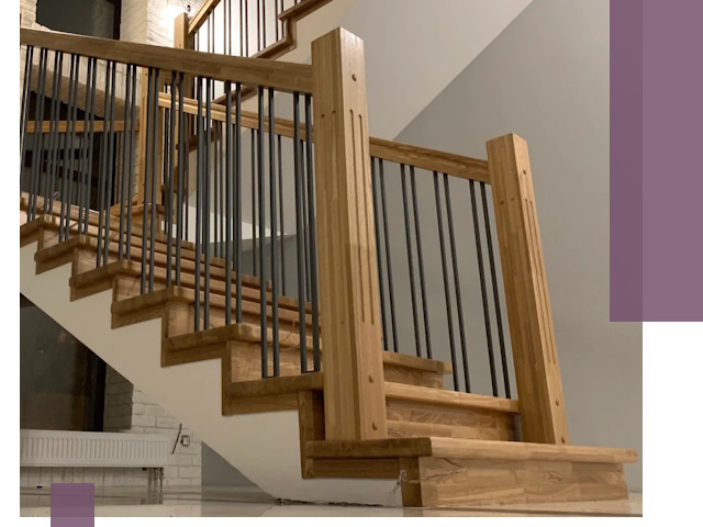 Реставрация деревянных и металлических лестниц в Елизове