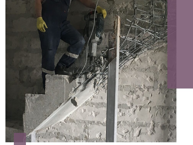 Демонтаж металлических и бетонных лестниц в Елизове