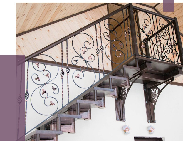 Кованые лестницы в Елизове от 78998 руб. под ключ