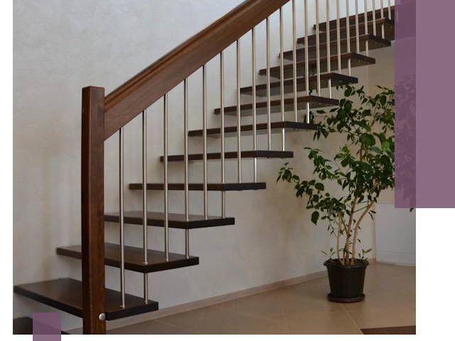 Лестницы на больцах под ключ в Елизове – изготовление и монтаж