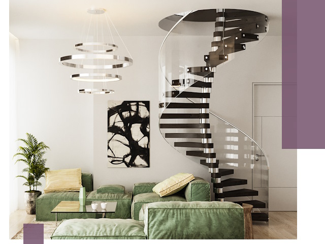 Лестницы для двухуровневой квартиры в Елизове — изготовление и монтаж