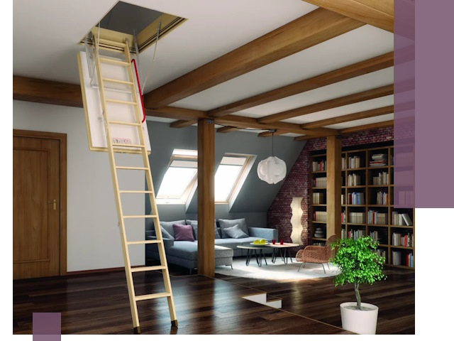 Чердачные лестницы под ключ в Елизове: изготовление и монтаж