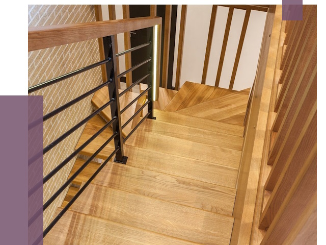 Лестницы из ясеня в Елизове под ключ от 9925 руб. 