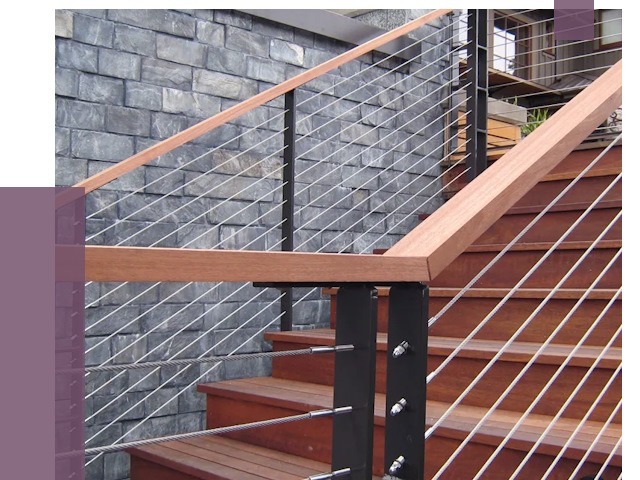 Тросовые перила под ключ в Елизове от 7697 руб. 