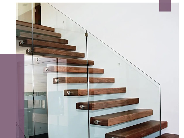 Стеклянные перила для лестницы в Елизове от 14686 руб.