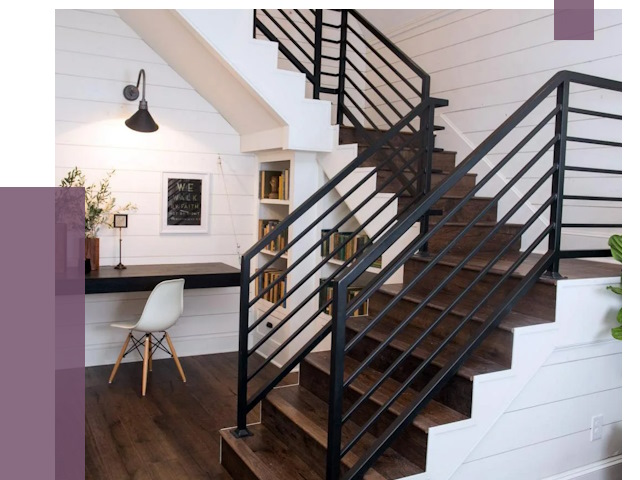 Перила для лестницы в доме в Елизове от 7343 руб. — ПРОЛЁТ-Лзв