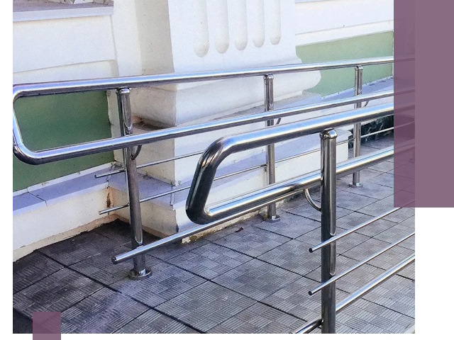 Ограждения пандусов из металла и нержавейки в Елизове