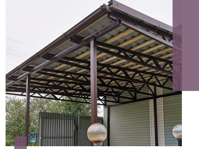 Навесы под ключ в Елизове: изготовление, монтаж и гарантия