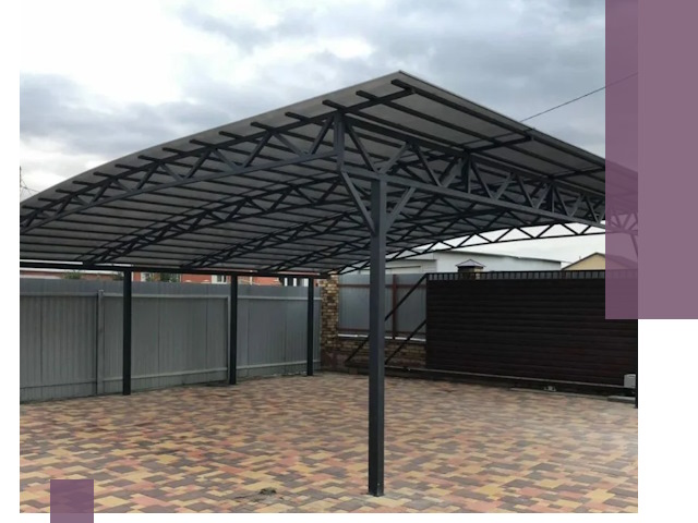 Недорогие навесы под ключ в Елизове — изготовление и монтаж