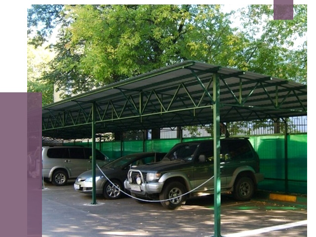 Навесы для парковки в Елизове от 79505 руб. заказать | ПРОЛЁТ-Лзв
