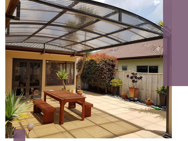 Навесы во двор под ключ в Елизове — изготовление и монтаж