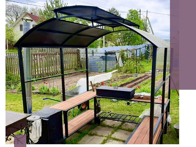 Навесы для барбекю в Елизове: изготовление, монтаж и демонтаж