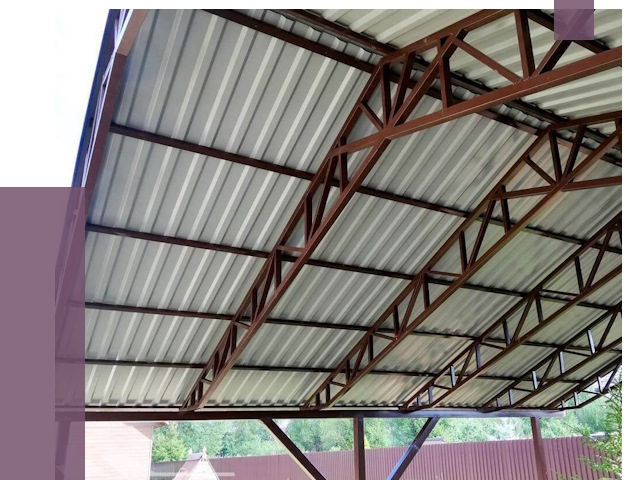 Навесы из профнастила в Елизове от 7292 руб. | ПРОЛЁТ-Лзв