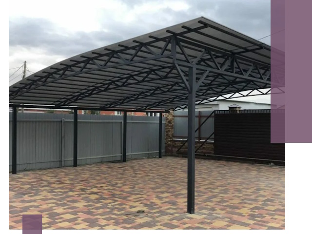 Металлические навесы под ключ в Елизове — изготовление и монтаж