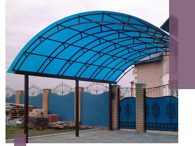 Арочные навесы под ключ в Елизове — изготовление и монтаж