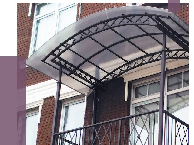 Козырьки над балконом в Елизове от 8558 руб.  | ПРОЛЁТ-Лзв