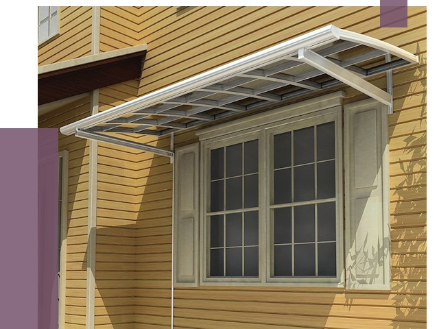 Козырьки над окнами в Елизове от 7545 руб. — монтаж, покупки | ПРОЛЁТ-Лзв