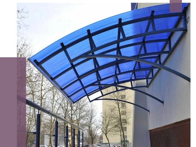 Козырьки из поликарбоната в Елизове от 4254 руб. под ключ | ПРОЛЁТ-Лзв