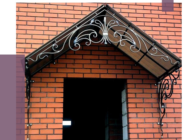 Металлические козырьки в Елизове от 10584 руб. 