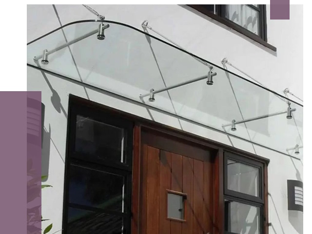 Стеклянные козырьки в Елизове от 18737 руб. | ПРОЛЁТ-Лзв