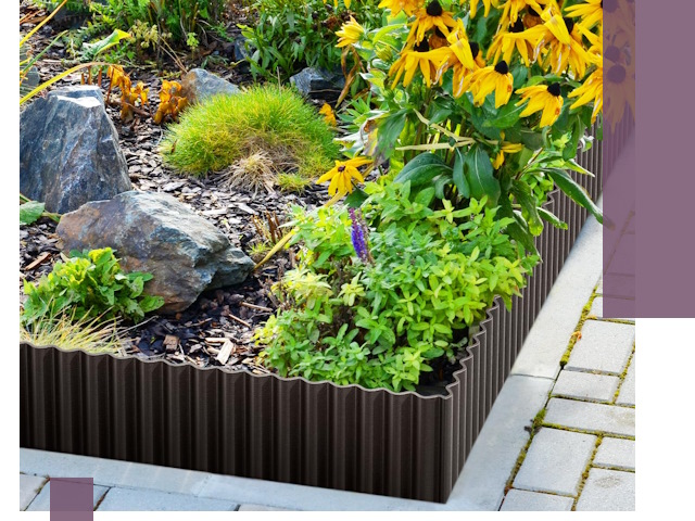 Металлические бордюры для клумб в Елизове — производство и монтаж